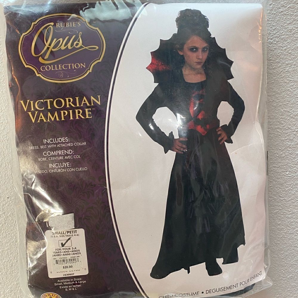 Costume Rubies Opus Collection - Victorian Vampire Size Small Ages 3-4